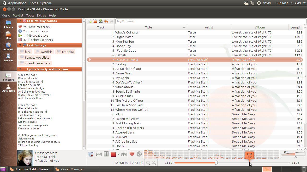 Screenshots Clementine Music Player