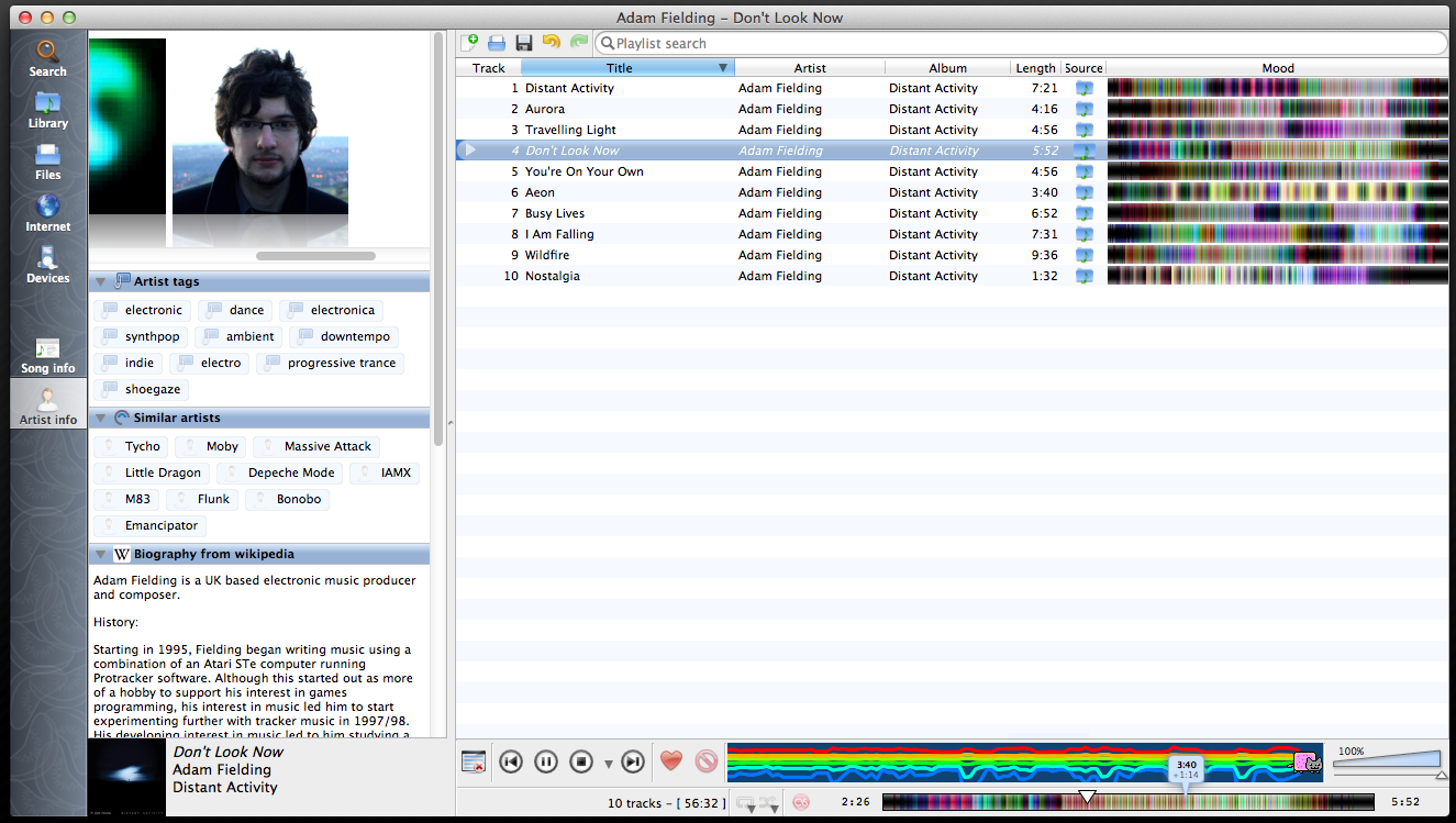 He started. Clementine (аудиоплеер). Tracker музыкальная программа. Linux Music Player. Album Player for Linux.